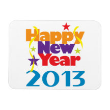 Guten Rutsch ins Neue Jahr 2013 Recchteckiger Magnet