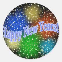 Guten Rutsch ins Neue Jahr 2 Runde Sticker
