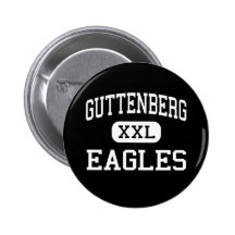 Guttenberg - Eagles - hoch - Guttenberg Iowa Anstecknadelbuttons