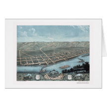 Guttenburg, IA panoramische Karte - 1869