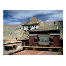 Gyantse Dachspitze, Tibet, China Postkarte