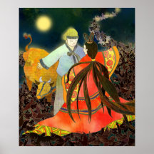 Gyeonwu u. Jiknyeo: Die Geschichte von Chilseok in Plakatdruck