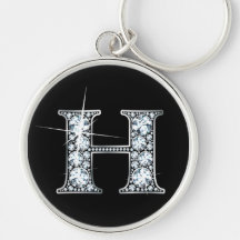 "H-" Diamant Bling Keychain Schlüsselband