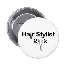 HAAR-STYLIST-FELSEN-Stift Anstecknadelbuttons