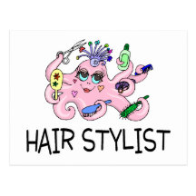 Haar-Stylist-Krake Postkarten