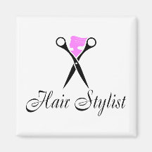Haar-Stylist (Rosa/Scheren) Kühlschrankmagnet