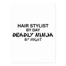 Haar-Stylist tödliches Ninja bis zum Nacht Postkarten