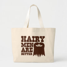 Haarige Männer sind BESSER! mit einem Spitzbart un Taschen