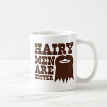 Haarige Männer sind BESSER! mit einem Spitzbart un Kaffeetassen
