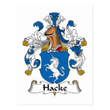 Hacke Familienwappen Postkarten