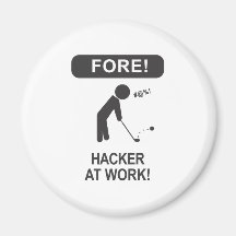 HACKER BEI DER ARBEIT KÜHLSCHRANKMAGNETE