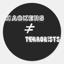 Häcker entsprechen nicht Terroristen Runde Sticker