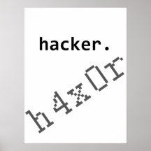 Hacker h4x0r posterdrucke