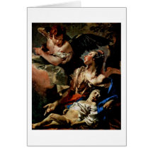 Hagar und Ishmael Gegenstücke durch Giovanni Tiepo Grußkarten