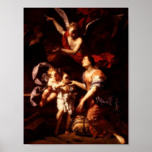 Hagar und Ishmael in der Wildnis Plakatdruck