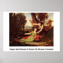 Hagar und Ishmael in der Wüste durch Nicolas Colom Posterdrucke