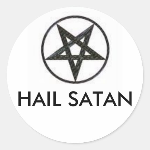 HAGEL SATAN RUNDE AUFKLEBER