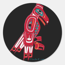 HAIDA-EAGLE-Sammlung Runde Sticker