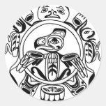 Haida-Kunst - Nativive Amerikaner Haidia Entwurf Sticker