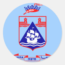Haifa, Israel Runder Aufkleber