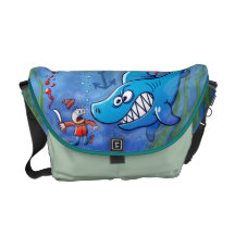Haifische sind, stoppen Finning wütend! Kurier Taschen