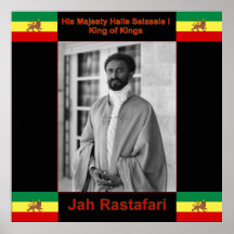 Haile Selassie, Jah Rastafari Druck auf Leinwand 6 Posterdruck