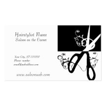 HairStylist-Magie-Scheren Visitenkartenvorlagen