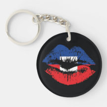 Haiti lips key chain.