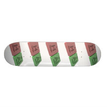 Hal als Wasserstoff H und Aluminiumal Personalisiertes Skateboarddeck