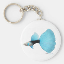 Halb schwarzer blauer extravaganter Guppy Schlüsselbänder