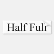 Halb voll autosticker