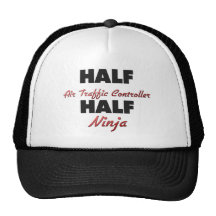 Halber Fluglotse halbes Ninja Baseballcaps
