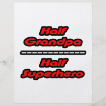 Halber Großvater-halber Superheld Individuelle Flyer