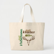 Halber Jäger-halber Fischer Tragetasche