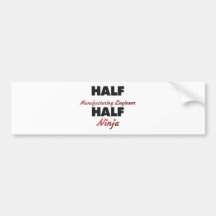 Halber Maschinenbauer halbes Ninja Autosticker