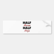 Halber Maurer halbes Ninja Auto Sticker