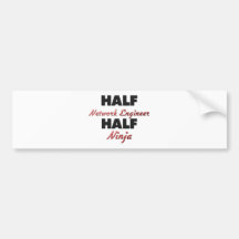 Halber Netz-Ingenieur halbes Ninja Autosticker