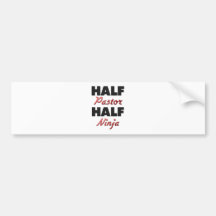 Halber Pastor halbes Ninja Auto Aufkleber