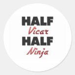 Halber Pfarrer halbes Ninja Aufkleber