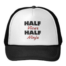 Halber Pfarrer halbes Ninja Baseballcaps