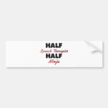 Halber Sprache-Therapeut halbes Ninja Auto Sticker