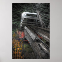 Halbes Auto-halber Baum Plakate