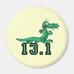 Halbmarathonalligator Kühlschrankmagnete