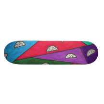 Halbmonde und Punkt-Skateboard A24 Personalisiertes Skateboarddeck