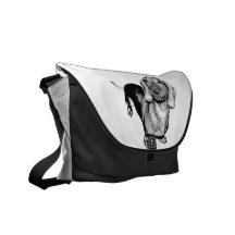 Halbtonschwarzweiss-Fotodachsund-Dackel Kuriertasche