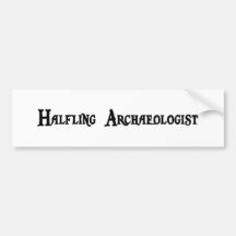 Halfling Archäologen-Autoaufkleber