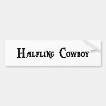 Halfling Cowboy-Autoaufkleber