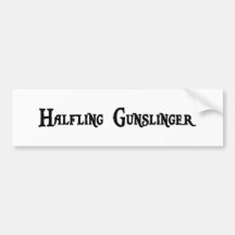 Halfling Pistolenheld-Autoaufkleber