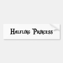 Halfling Prinzessin Autoaufkleber