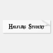 Halfling Studenten-Aufkleber Auto Sticker